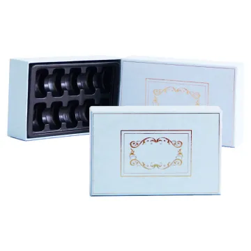 Customized macaron paper packaging with plastic inner pad