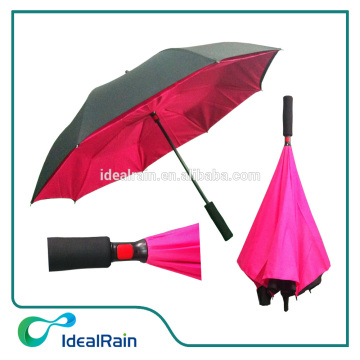 Parapluie inversé double couche à l'envers