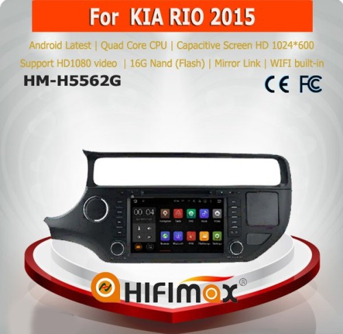 Hifimax Android 5.1 car media player for kia rio 2015 gps navigation Wifi GPS DVR OBD DAB Radio
