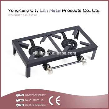 China Supplier fashionable black 2 gas cooker