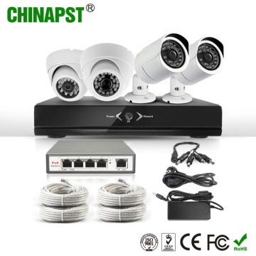 China P2p 720p 1.0MP Security System IP Camera Kits (PST-IPK04B)