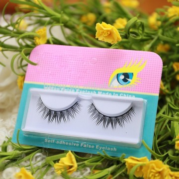 Free samples custom private label human hair cheap sale colorful false eyelashes