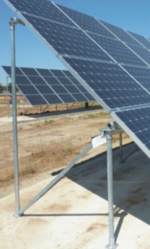 Solar Tracking System Rail Rack Bracket Helical Pile