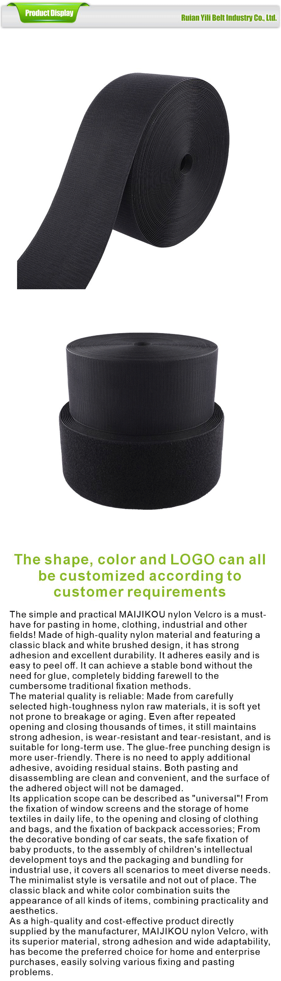 Durable Velcro Straps