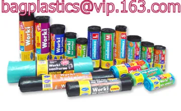 Refuse sacks, Bin liners, Biodegradable bags, HDPE/LDPE star sealed plastic garbage bags trash bags refuse sacks wholesale
