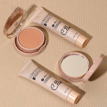 OEM Long Lasting Face Cosmetics: Concealer, Isolator, Foundation & Matte Powder Set