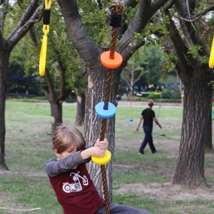 Backyard Outdoor Ninja Warrior Climbing Rope Swing
