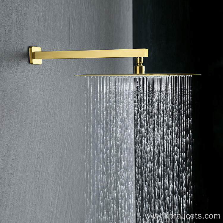 Brushed Brass Wall Mounted Concealed Shower Set