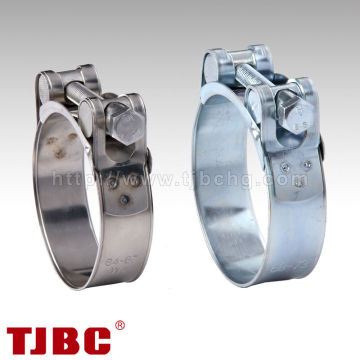 Heavy duty clamp with single bolt Automotive pipe fittings