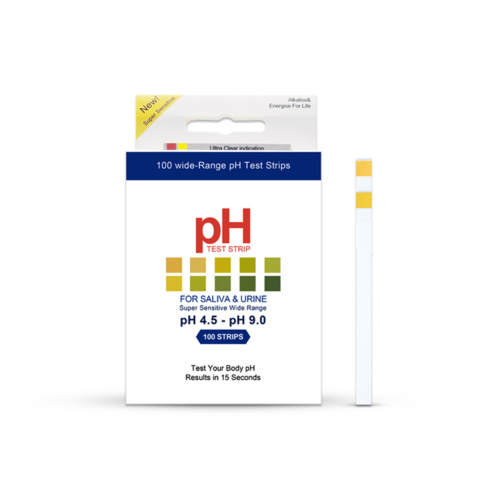 Nauwkeurige pH-teststrips 4.5-9.0 voor speeksel en urine