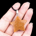 Yellow Jade 30mm Star Pendant Pendant for DIY Making Jewelry