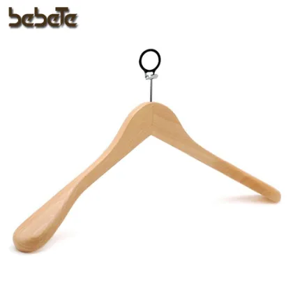 Anti-Theft Wooden Hangers with Metal Circle