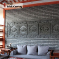 3D古いレンガの壁灰色のレンガの壁紙の装飾