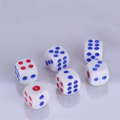10PCS/Lot 6 Sided Portable Table Games Dice 14MM Multicolor Acrylic Round Corner Dice Board Game Dice Party Gambling Game Dice