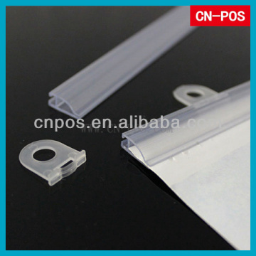 supermarket displayed pvc poster clip for hanging