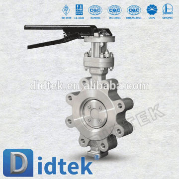 Didtek 100% test Thermal Power Plant double eccentric rubber seated butterfly valve