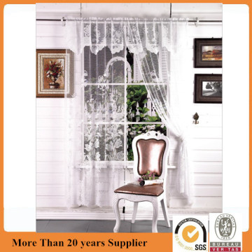 polyester lace curtains with attached valance 