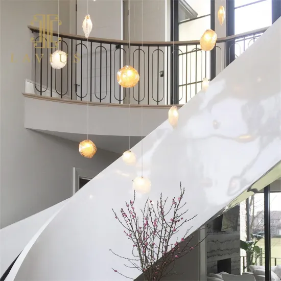 Light Luxury Large Crystal Foyer Staircase Chandelier