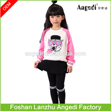 Girls autumn design kids skirt and top Embroidering girls clothing sets wholesale fashion girl clothing