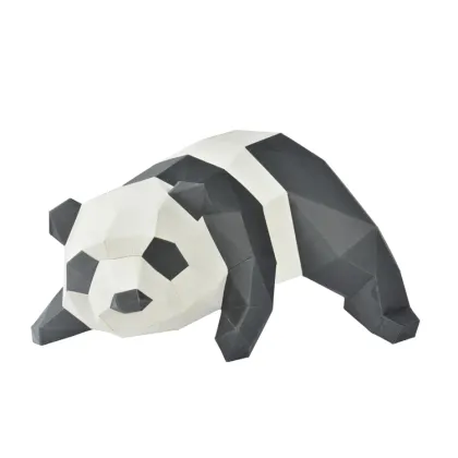 Cute Panda Paper Crafts: Custom 3D Paper Model Origami Toy Cardboard Art Ornaments DIY
