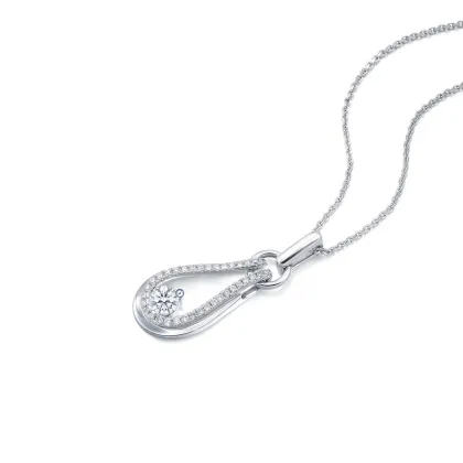 Floral Design Lab Diamond Necklace with Teardrop Pendant
