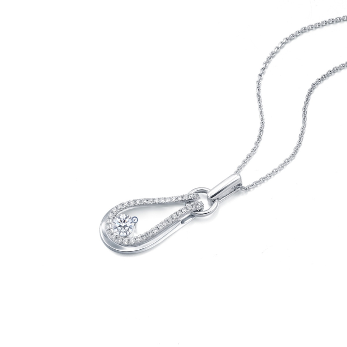 フローラル デザイン ラボ ダイヤモンド ネックレス ティアドロップ ペンダント付き