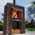 Lareira de gabion durável para jardim e pátio ao ar livre