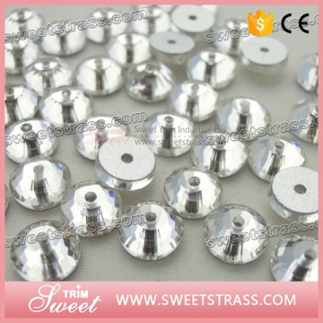 Trade assurance superior quality sew on flat back acrylic rhinestones