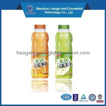 Bottle label , pvc ,sticker
