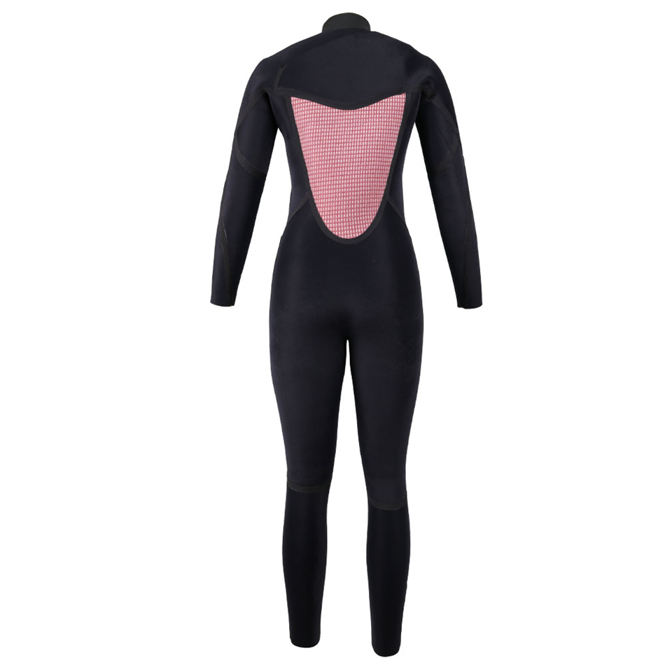 Seaskin wanita 5/4mm dada zip satu bahagian wetsuit