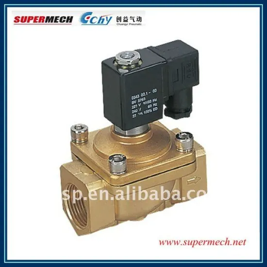 PU 225 series 2 way 2 piston Solenoid Valve Brass Water Valve 12V ,24VDC, 220V