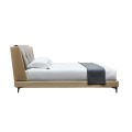 Couro moderno simples casa de madeira de tamanho completo cama quadro king size cama quarto conjunto de móveis mais recentes designs de cama de casal