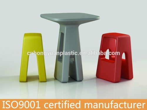 Rotational moulded plastic chair and table custom stylish plastic chair