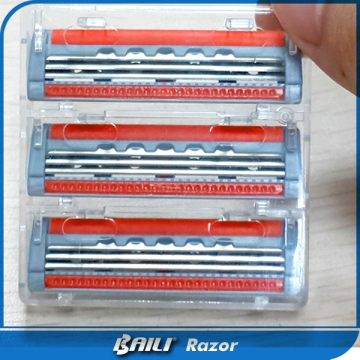 Blister Card Package 3 Triple Blade Refillable Cartridges Shaving Razor Blade
