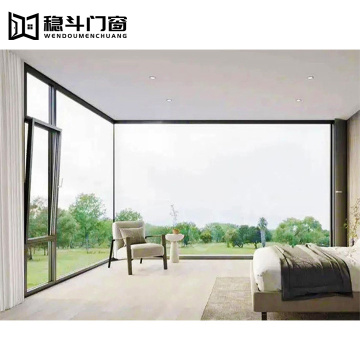 Aluminium Fixed Floor to Ceiling Angle Window