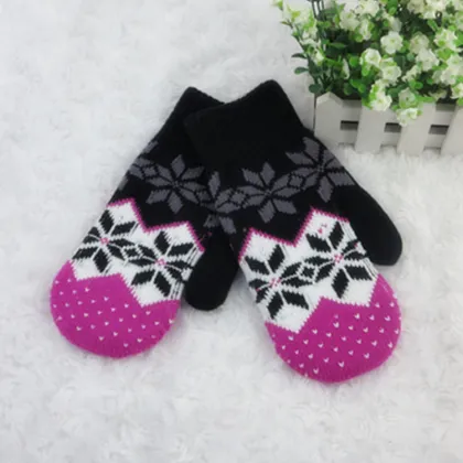 acrylic wool jacquard maple leave glove