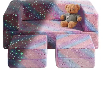Dark Hot Selling Convertible Kids Couch Modular Sofa for Toddler and Baby