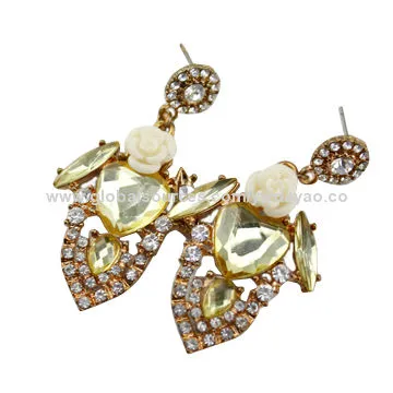 Golden Jewelry Italian Crystal Earrings