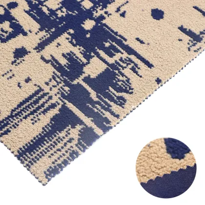 OEM Double Face Polar Sherpa Fleece Fabric 460GSM Yarn Dyed 100% Polyester for Warm Coats