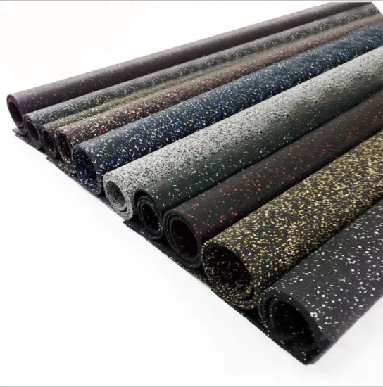 Indoor gym floor rubber mat functional sports floor customized wear-resistant and non-slip rubber roll