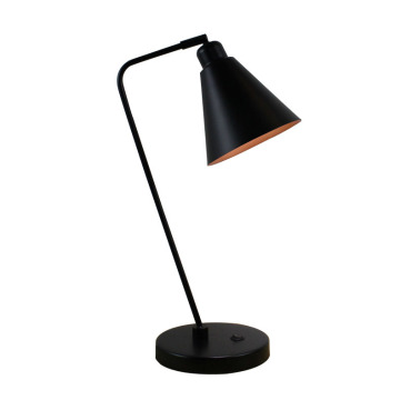 Lampe de table contemporaine noire LEDER