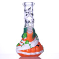 8,3 pouces Hippies Glass, Pumpkin et elfes Bong de bécher en verre, Bong Halloween, pipe d'eau en verre borosilicate avec chauve-souris