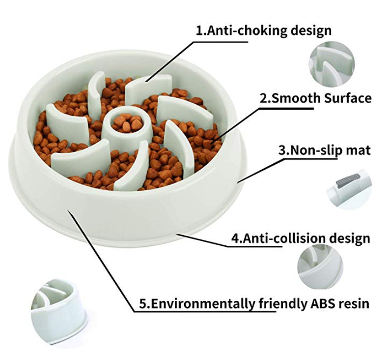 Anti-Gulping Pet Slower Food Dish