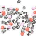 Multiple Styles Round Square Grid Shaped Polymer Clay Slice for Scrapbook Decoration Nail Art Hair Accessories