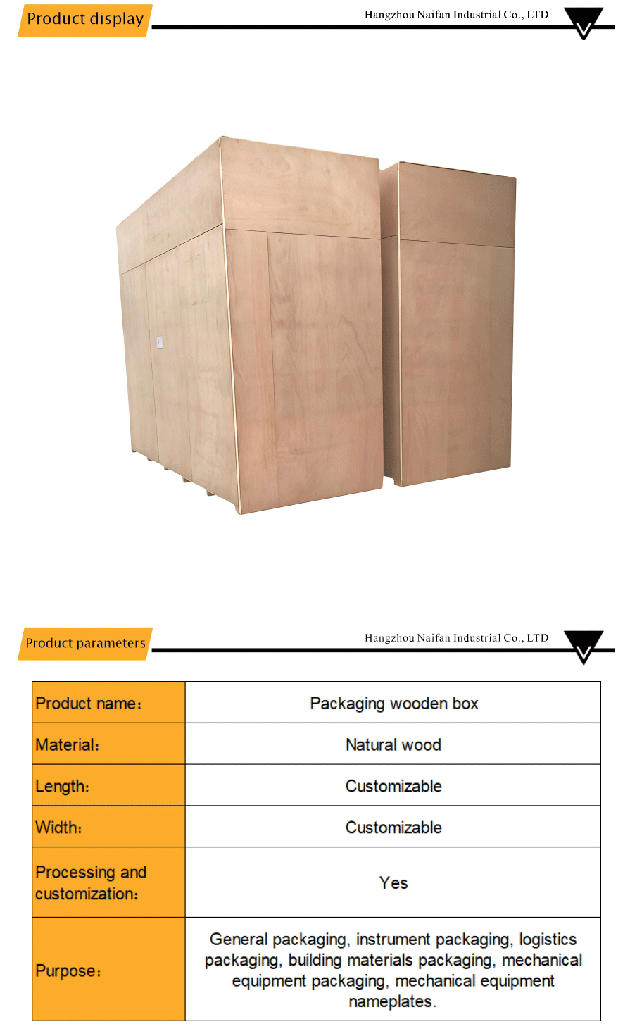 durable wooden case for heavy equipment
