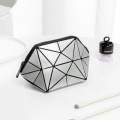 Cosmetic bag travel portable beauty girl women custom logo black zipper leather makeup storage bag