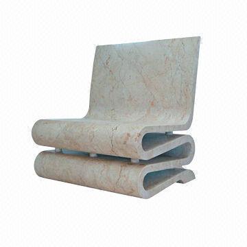 Hand-carved Natural Marble Bench for Sale
