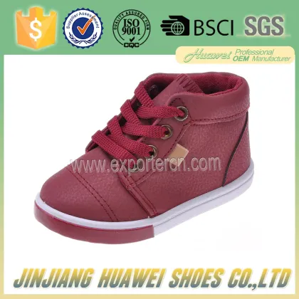 Kids Shoes girls Boys PVC Leather Lace Up High Children Sneakers girl Baby Shoes Sport Autumn Winter Children Shoes