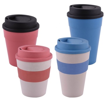 Hot Sale Bamboo Fiber Coffee Cup - Reusable, BPA-Free Travel Tumbler with Lid and Sleeve (12/16 oz.)