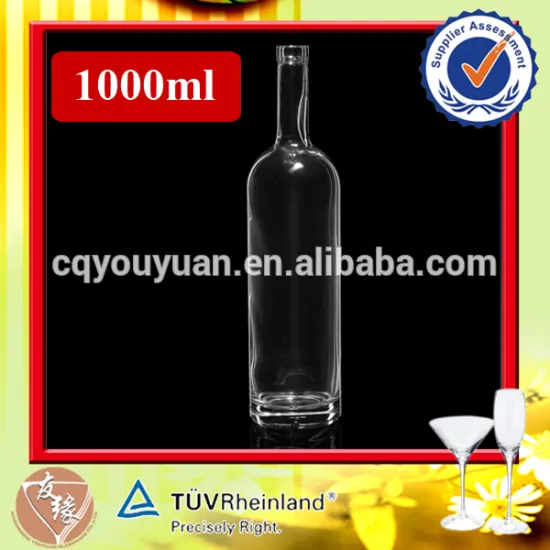 High white galss red wine bottle 1000 ml glass bottle for sale